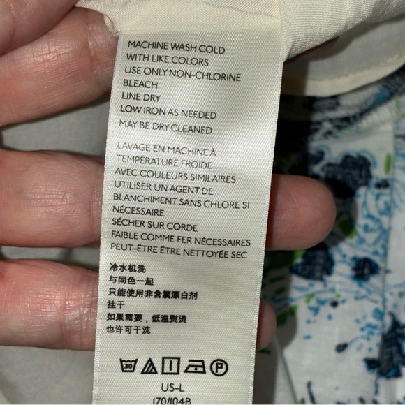 Free People All Mine White Blue Floral Print One Shoulder Mini Dress Large - Picture 9 of 10